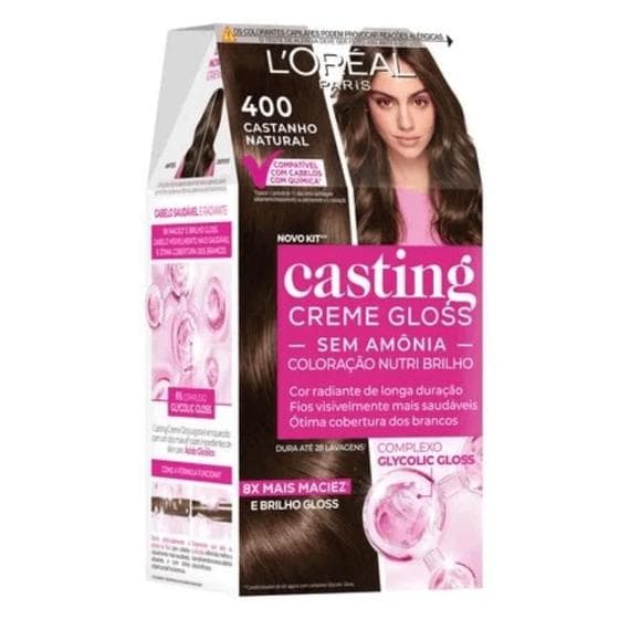 Tintura L'Oréal Paris Casting Creme Gloss 400 Castanho Natural