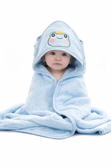 Toalha Banho Bebê 80*80 Capuz Roupão Infantil Recém Nascido Criança Bichinho Bordado