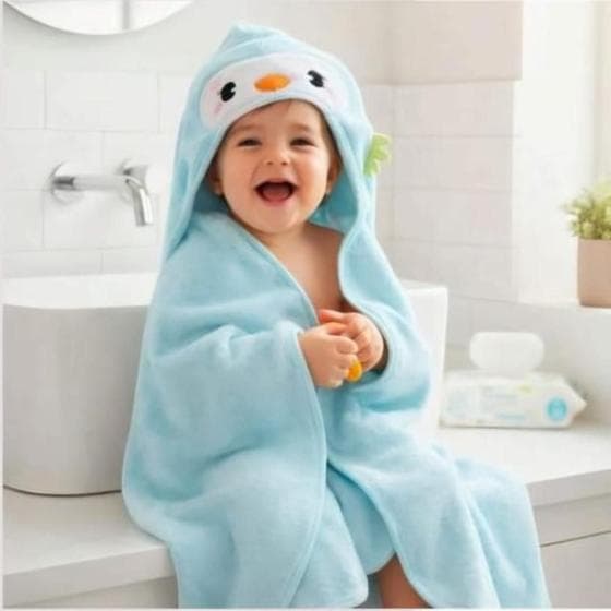 Toalha Safari Soft Infantil Bebe com Capuz 80x80cm Kit 1 2 3 ou 4 toalhas