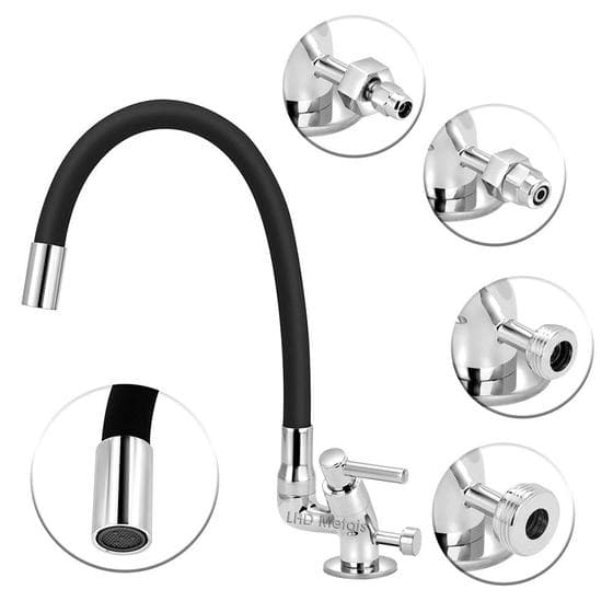 Torneira Cozinha Gourmet Mesa com Entrada para Filtro e Purificador Universal