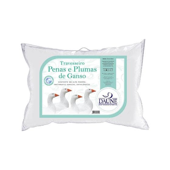 Travesseiro 85% Penas 15% Plumas - Antialérgico - Macio