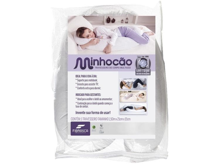Travesseiro De Corpo Fibrasca Minhocão