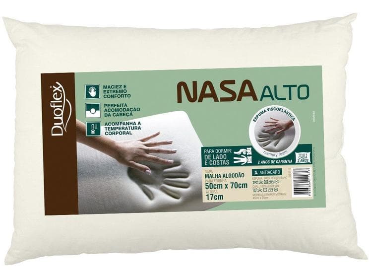 Travesseiro Duoflex NASA Alto - 17cm de Altura