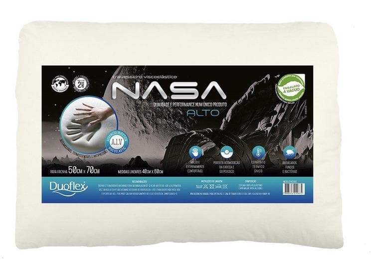Travesseiro Duoflex NASA-X Alto Viscoelástico