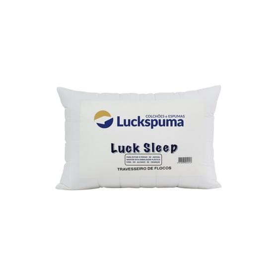 Travesseiro Luck Sleep Conforto de Flocos 65x45x12cm Luckspuma