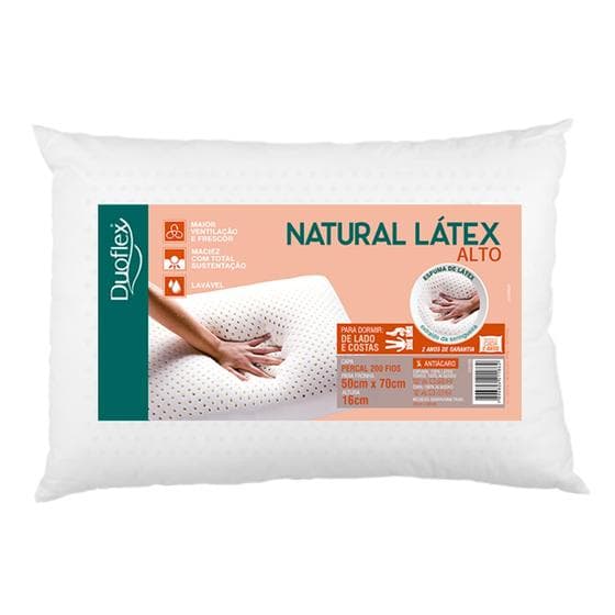 Travesseiro Natural Látex 50x70x16cm - Duoflex