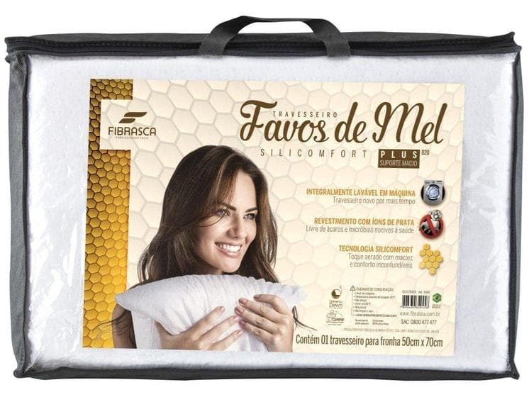 Travesseiros Favos de Mel - Capa com Zíper e Laváveis