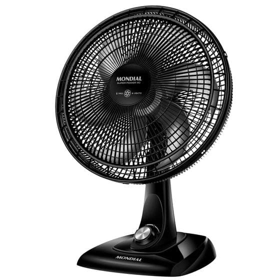 Ventilador de Mesa 40cm 6 pas 140w Potente e Silencioso 3 níveis ajuste vertical regulável