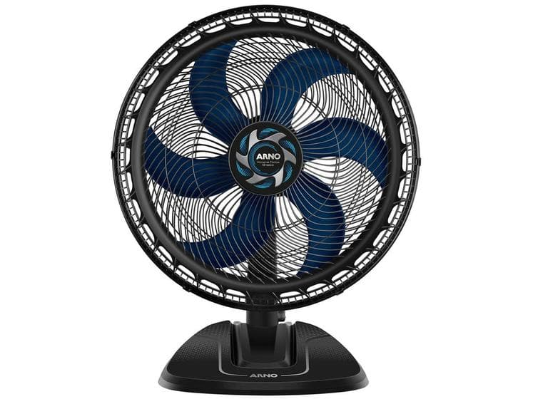Ventilador De Mesa Arno 50cm Vb50 Xtreme Force Breezer Preto Com Azul 127v