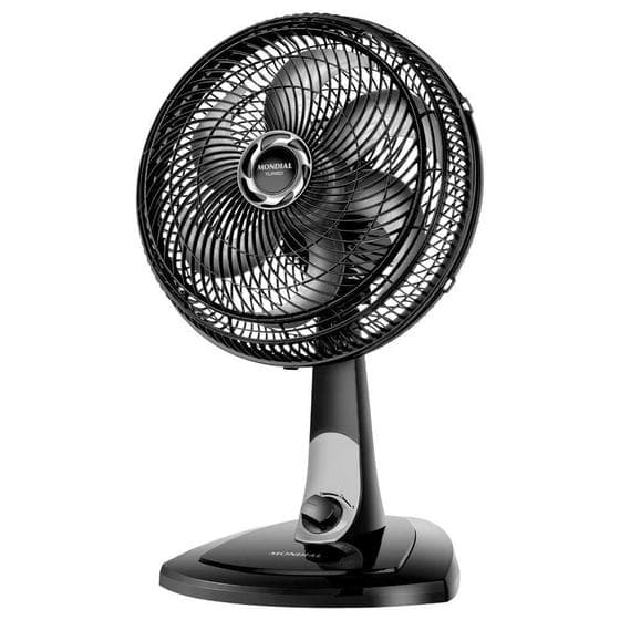 Ventilador De Mesa Mondial 30cm 6 Pás Turbo VT-30-NB Preto Prata 220V