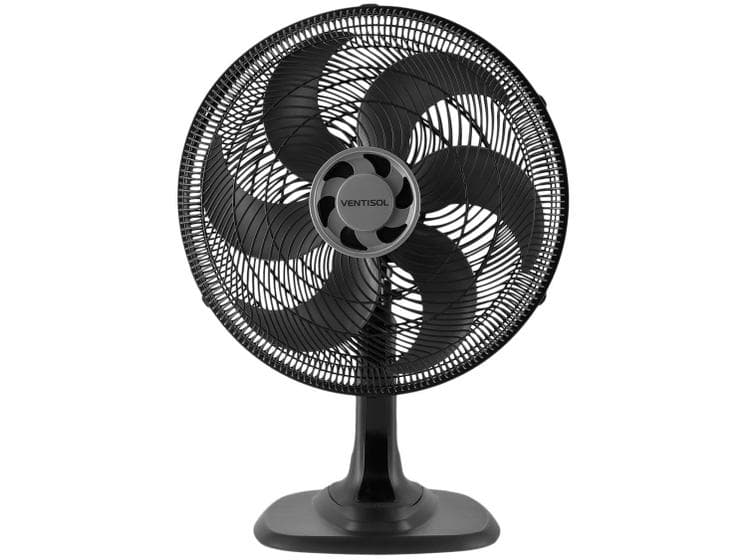 Ventilador de Mesa Ventisol Turbo 40cm 80W com 6 Pás e 3 Velocidades