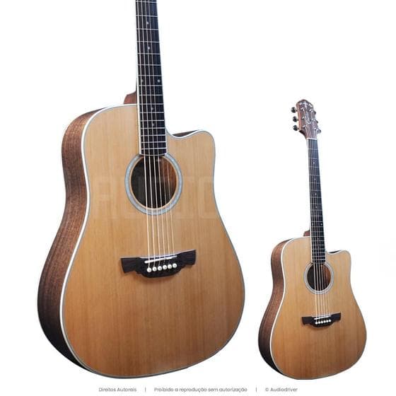 Violão Elétrico Crafter Folk Cutaway DE-7/N Natural Satin