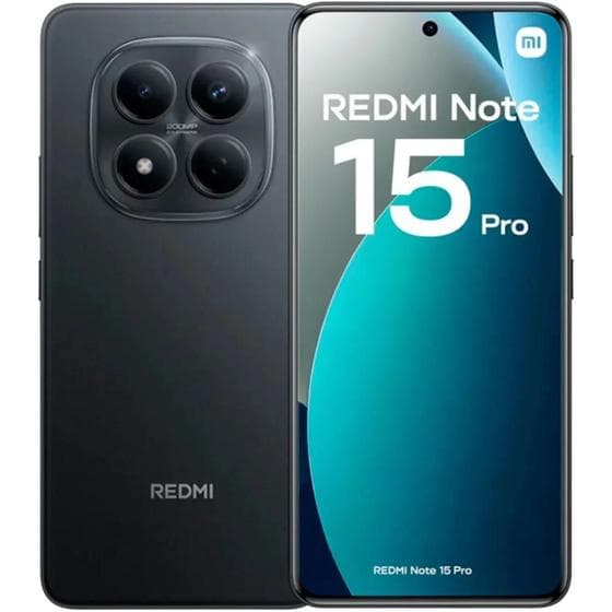 Xiaomi Redmi Note 15 Pro 256GB 8GB Preto 4G Bluetooth 5.3, Wi-Fi dual band, AMOLED 120Hz, câmera 108MP OIS
