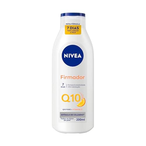 NIVEA Loção Hidratante Firmador Q10 + Vitamina C 200ml, Hidratação Intensa 48h, Pele Firme e Elasticidade, Corporal, Todos os Tipos de Pele