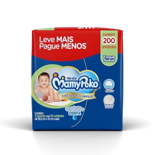MamyPoko Lenços Umedecidos Toque Suave 200 Unidades