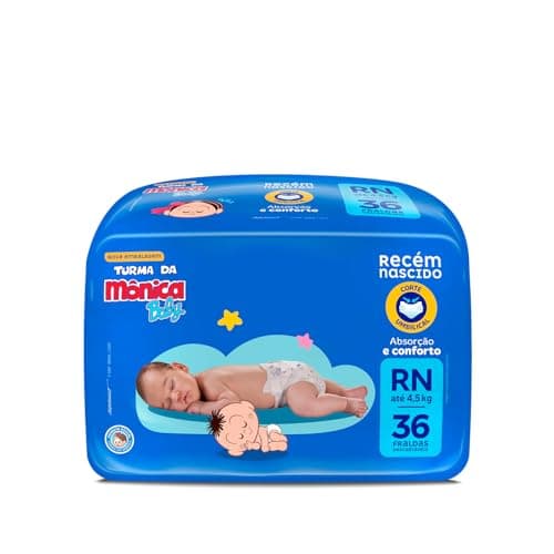 Fralda Turma da Mônica Baby Jumbo RN 36 Unidades