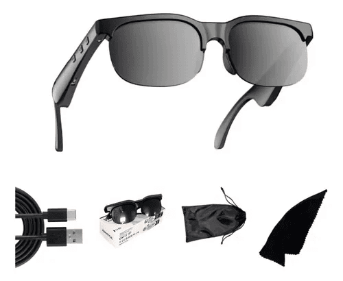 Óculos Inteligentes Bluetooth Com Lentes Uv, Chamadas E Músi